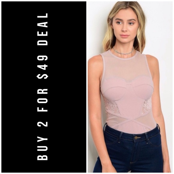 143rd Style Haus Nude Vibes Collection Tops - LAST1️⃣//BODYSUIT: SEXY LAVENDER MESH
